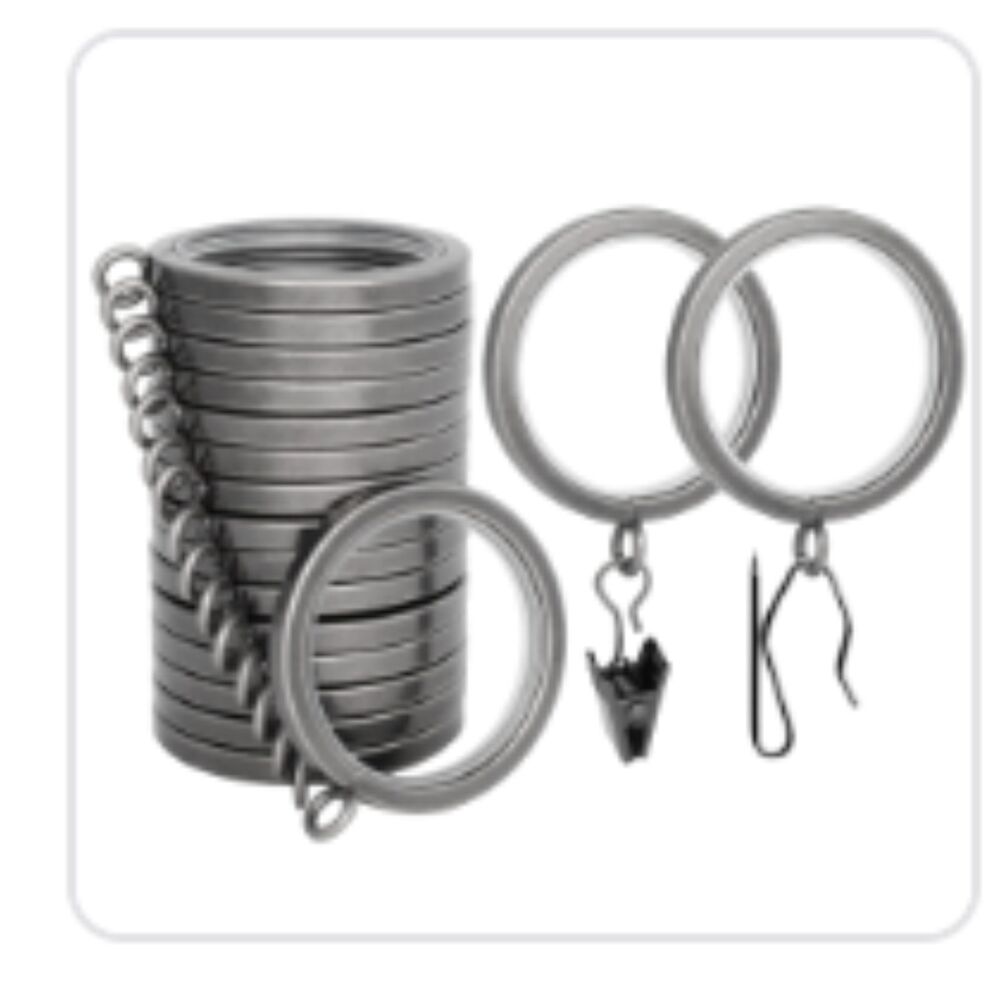 curtain rings Blasthome luxury premium metal pewter gunmetal 18